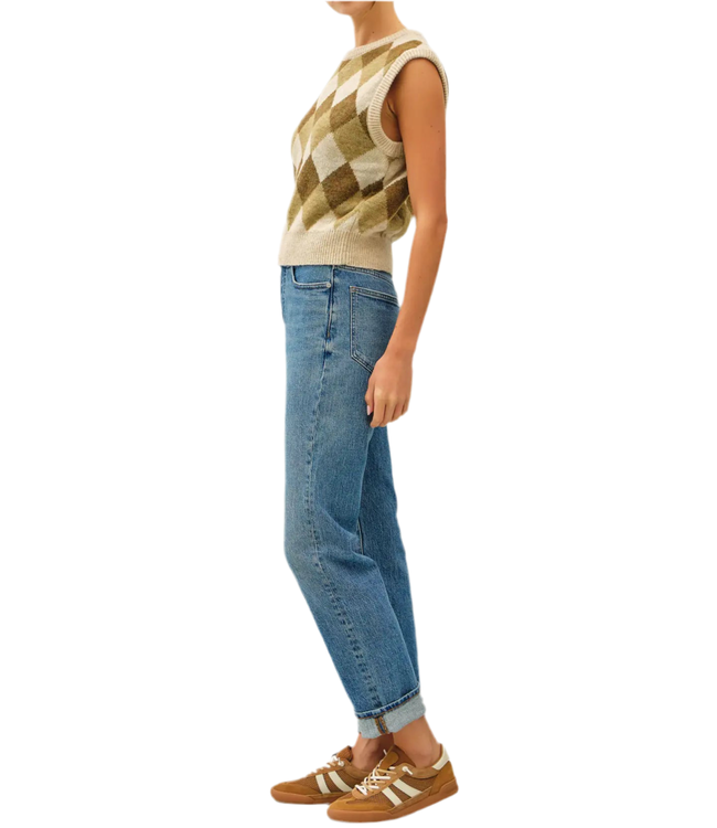 Karyll Argyle Wool Blended Sweater Vest