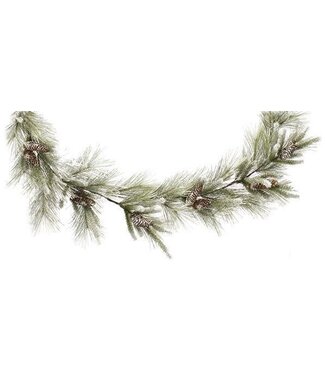 6' Frosted Mix White Pine Garland