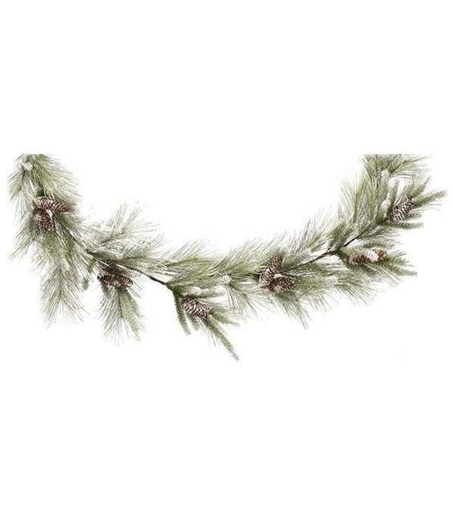 6' Frosted Mix White Pine Garland