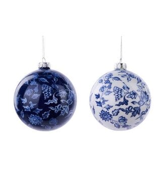 120MM Fancy Floral Chinoiserie Ornament - Sold Individually