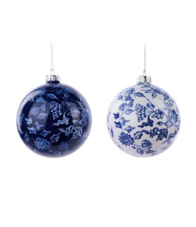 120MM Fancy Floral Chinoiserie Ornament - Sold Individually
