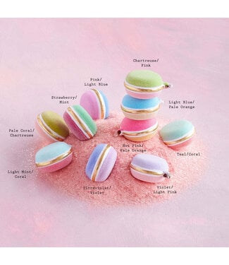 GLITTERVILLE Half & Half Rainbow Macaron Ornament - Sold Individually
