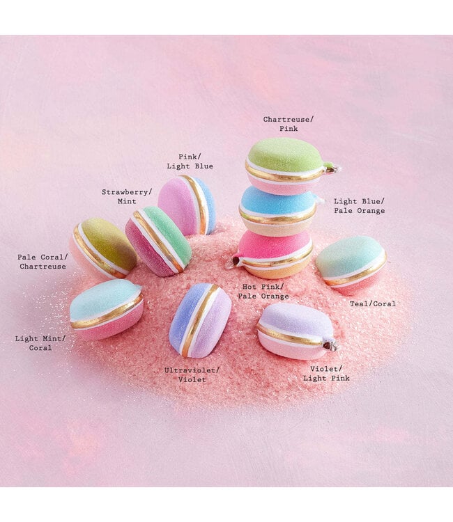 GLITTERVILLE Half & Half Rainbow Macaron Ornament - Sold Individually