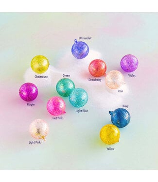 GLITTERVILLE Rainbow Sparkle Ball Ornament - Sold Individually