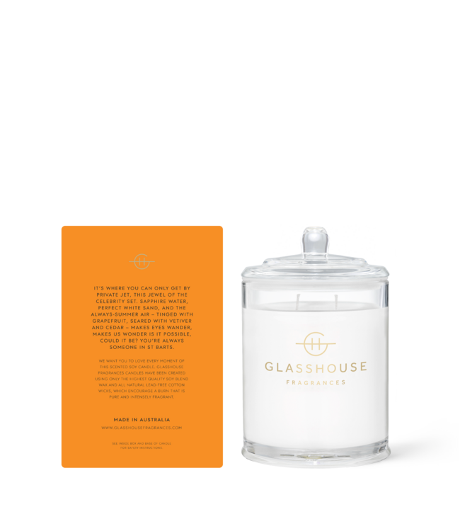 GLASSHOUSE FRAGRANCES 13.4 oz. St Barts Bronze Candle