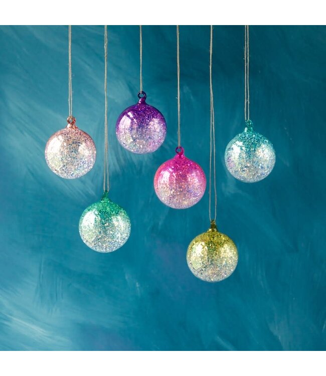 GLITTERVILLE Glitter Ombre Ball Ornament - Sold Individually