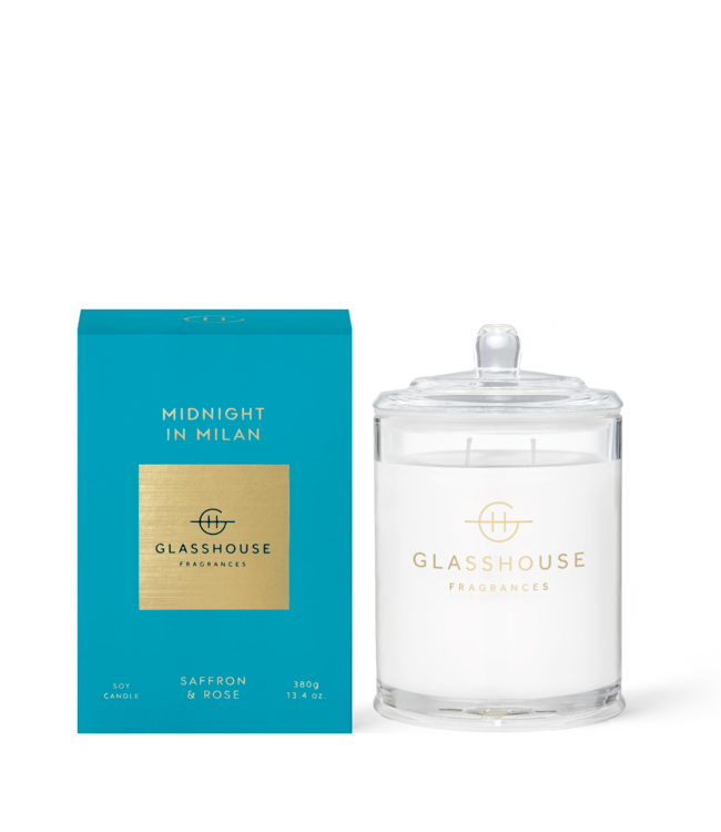 GLASSHOUSE FRAGRANCES 13.4 oz. Midnight in Milan Candle