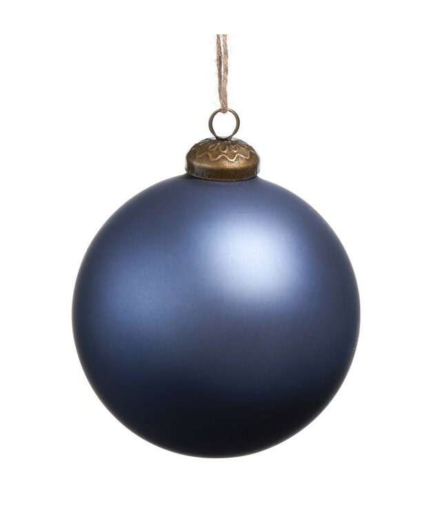 4" Matte Blue Ball Ornament