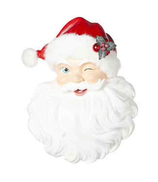 18" Santa Face Wall Art