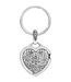 BRIGHTON Floral Heart Key Fob Silver