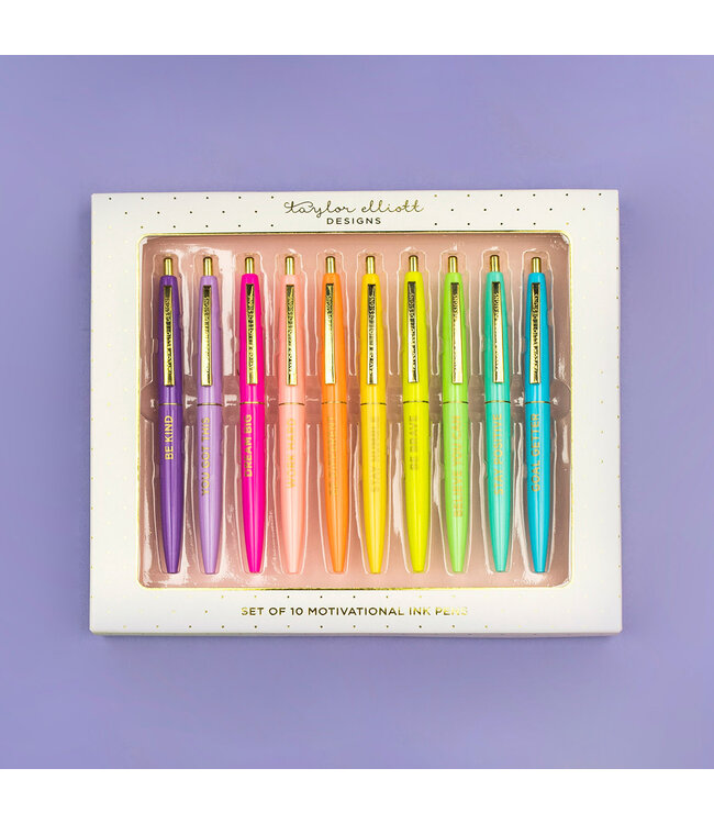 10 Motivational Pen Set