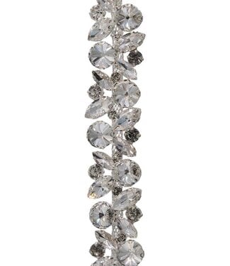 36" Crystal Chain With Hooks Clear
