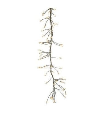 Warm White Twinkle/Steady Silver Wire Big Seed Cluster Micro Lights 10'