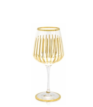 Timeless Wine Glass 24 Kt Gold