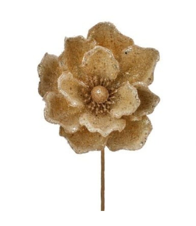 24" Micro Beaded/Sequins Magnolia Stem