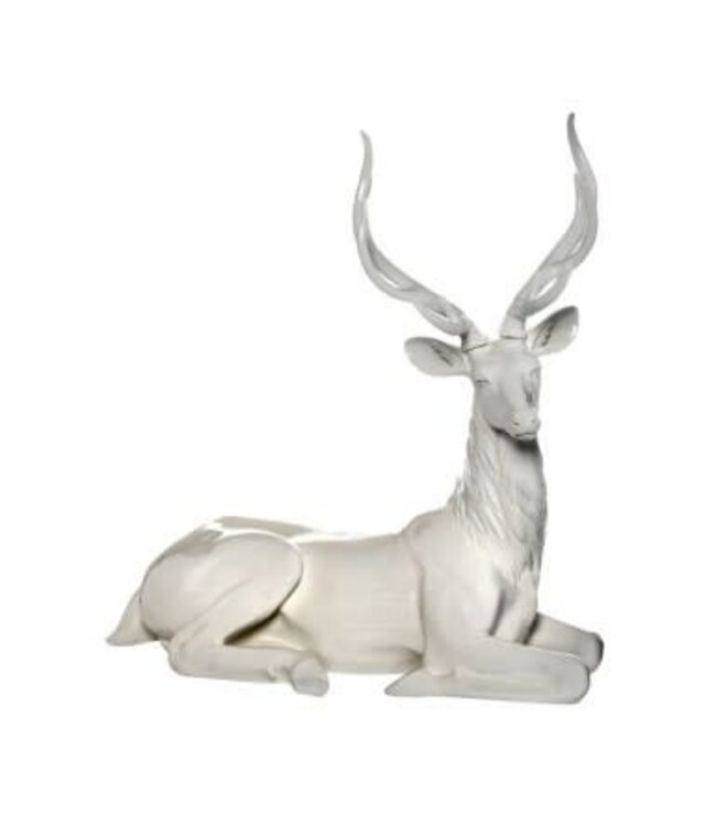 46” Resin Laying Modern Deer
