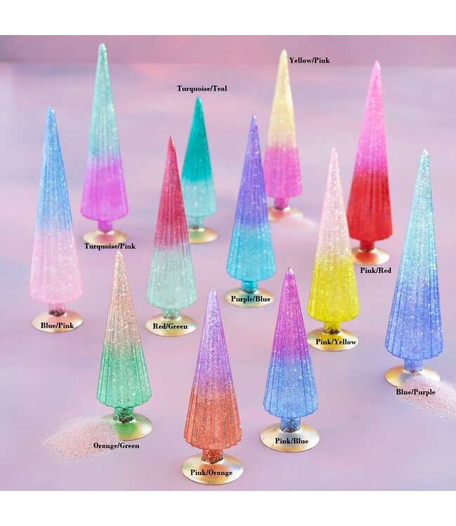 GLITTERVILLE Ombre Iridescent Fluted Tree - Sold Individually