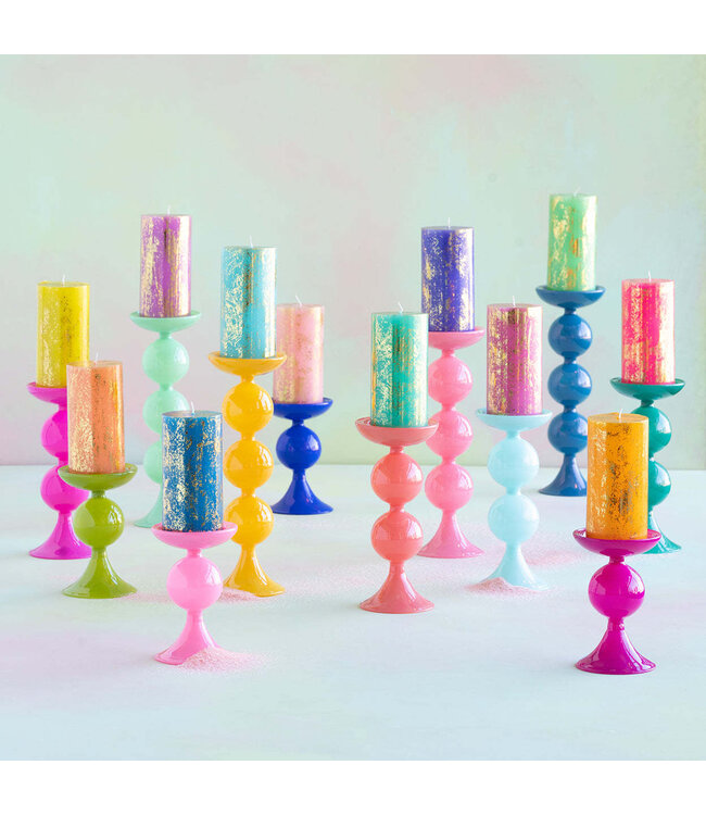 GLITTERVILLE Sugar Plum Pillar Candle Holder - Sold Individually