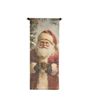 Vertical Canvas Scroll Vintage Santa Drop Ship
