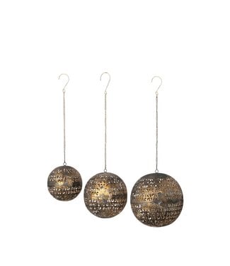 Metal Opening Ball Ornament With Closures & Cut-Outs