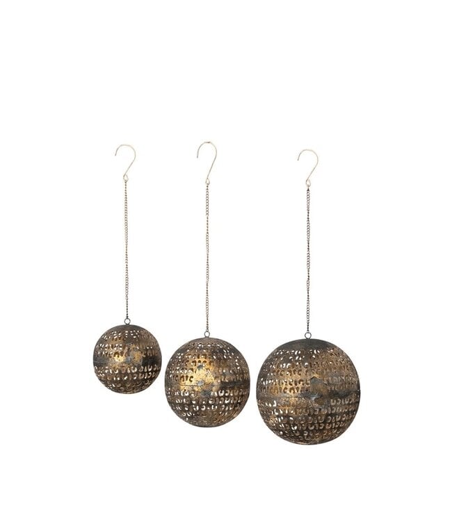 Metal Opening Ball Ornament With Closures & Cut-Outs