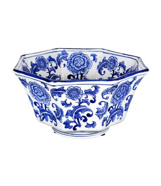 Ren Blue And White Centerpiece Decorative Bowl