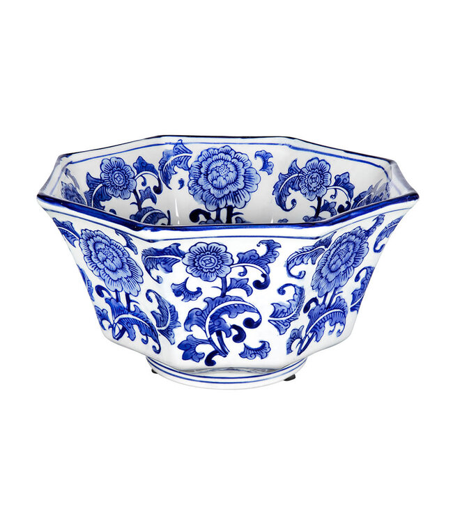 Ren Blue And White Centerpiece Decorative Bowl