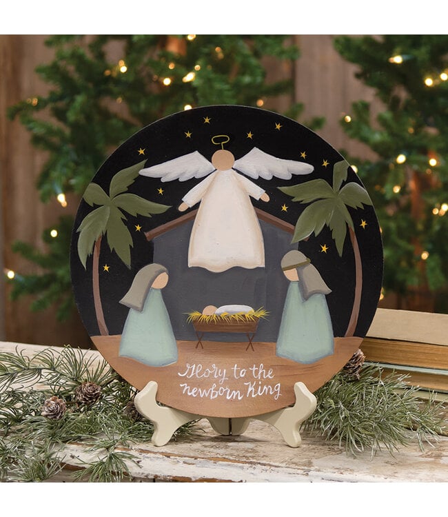 Glory to the Newborn King Nativity Plate