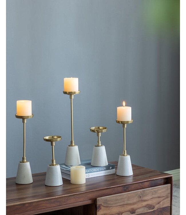 Aluminum Pillar Candle Holder - Sold Individually