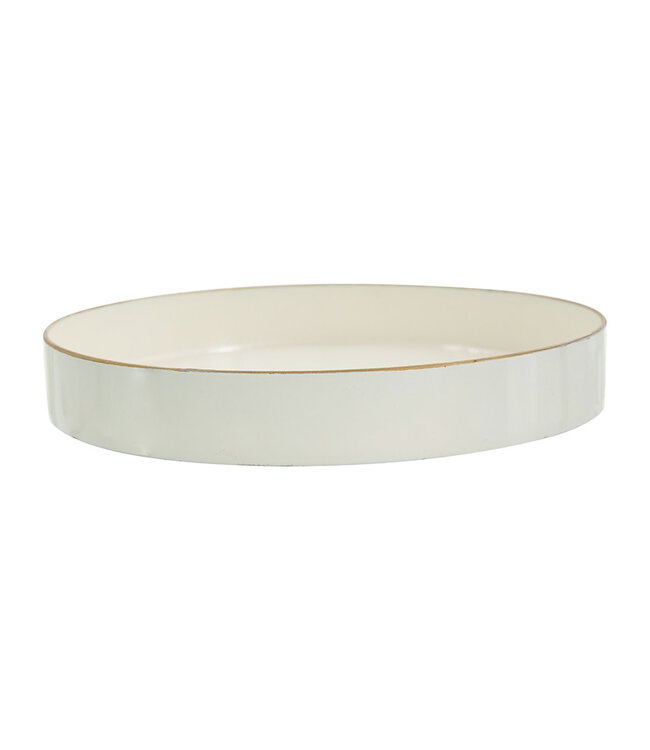 Mimosa Round Tray - White