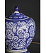 Round Porcelain Blue White Ginger Jar with Lid