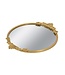 Mirror Tray with Gold Iron Frame & Intricate Floral