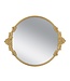 Mirror Tray with Gold Iron Frame & Intricate Floral