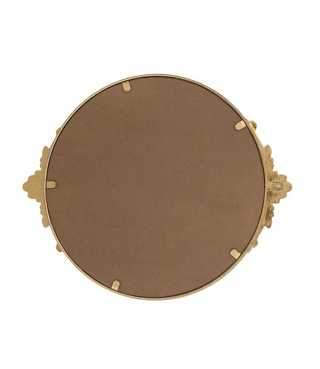 Mirror Tray with Gold Iron Frame & Intricate Floral