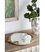 Mirror Tray with Gold Iron Frame & Intricate Floral
