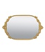 Mirror Tray with Gold Iron Frame Intricate Floral