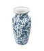 Porcelain Vase, White/Blue