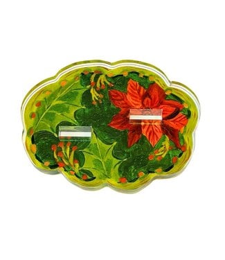 Double Stand - Large Poinsettia Pattern