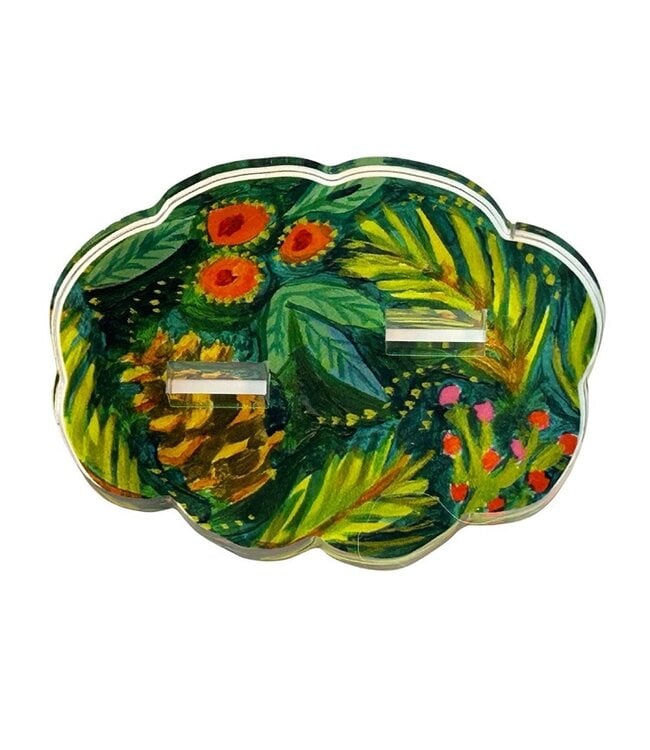 Single Stand Stand - Large Pinecone & Holly pattern