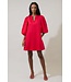Victoria Shift Split Neck Mini Dress