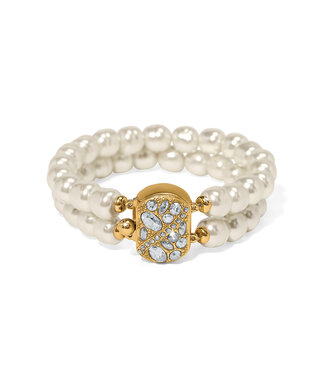 BRIGHTON Trust Your Journey Double Pearl Stretch Bracelet