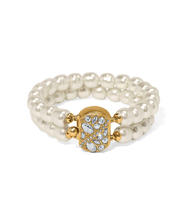 BRIGHTON Trust Your Journey Double Pearl Stretch Bracelet