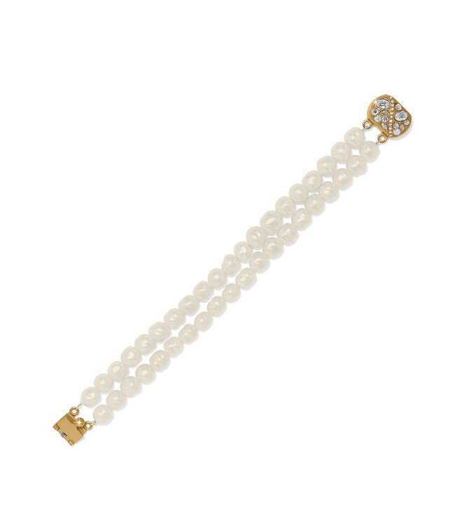 BRIGHTON Trust Your Journey Double Pearl Stretch Bracelet