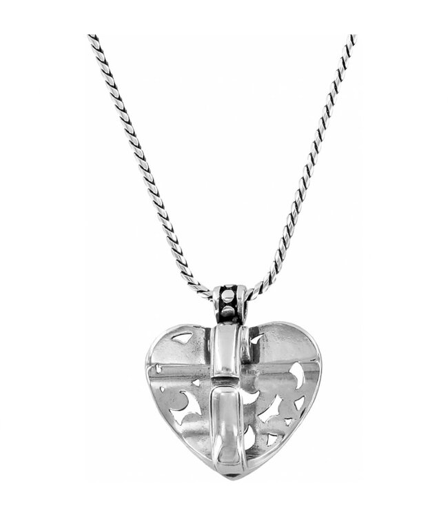 BRIGHTON Contempo Heart Badge Clip Necklace