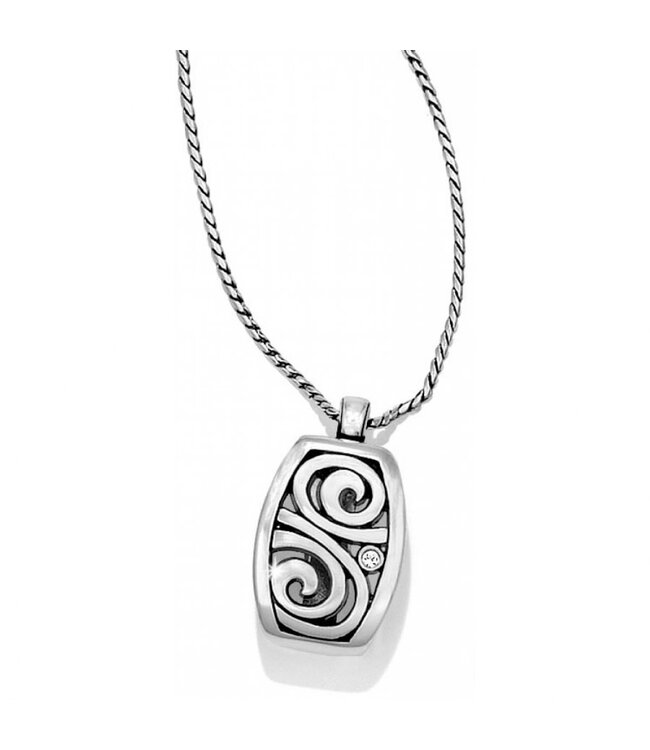 BRIGHTON London Groove Badge Clip Necklace