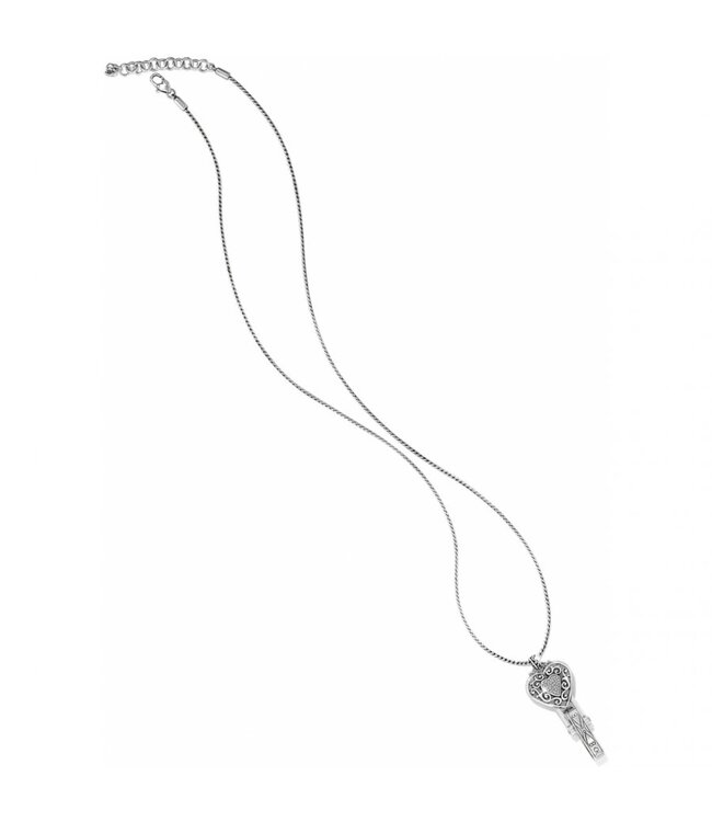 BRIGHTON Reno Heart Badge Clip Necklace