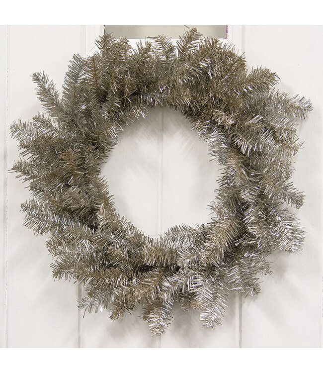 Glistening Platinum Pine Wreath