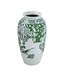 Green White Porcelain Vase with Nature-Inspired