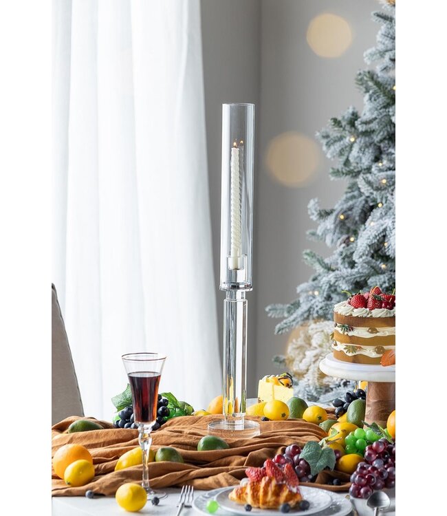 24" Candle Holder, Clear
