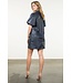 Yassi Puff Sleeve Leather Dress